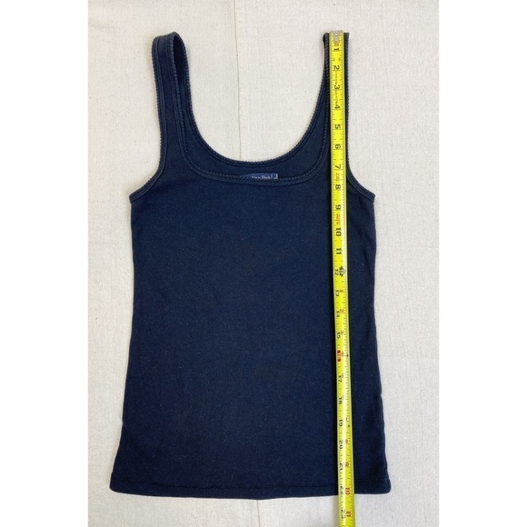 90s Abercrombie & Fitch Black Ribbed Square Neck Tank - Picture 6 of 7